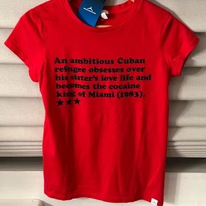 Brand new Scarface movie review t-shirt.